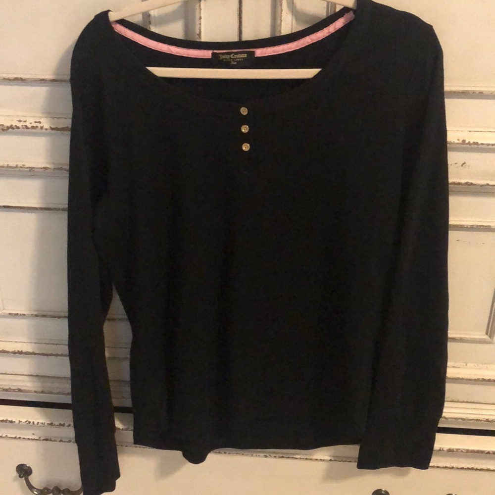 Juicy Couture SZ L black label sleep shirt NWOT